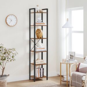 Rak Sudut Minimalis 6 Tingkat – Kombinasi Besi Hollow & Kayu TacoSheet 180 cm
