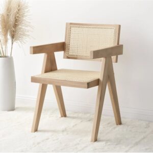 Kursi Jati Minimalis Rotan – Desain Unik, Nyaman & Estetik untuk Interior Modern
